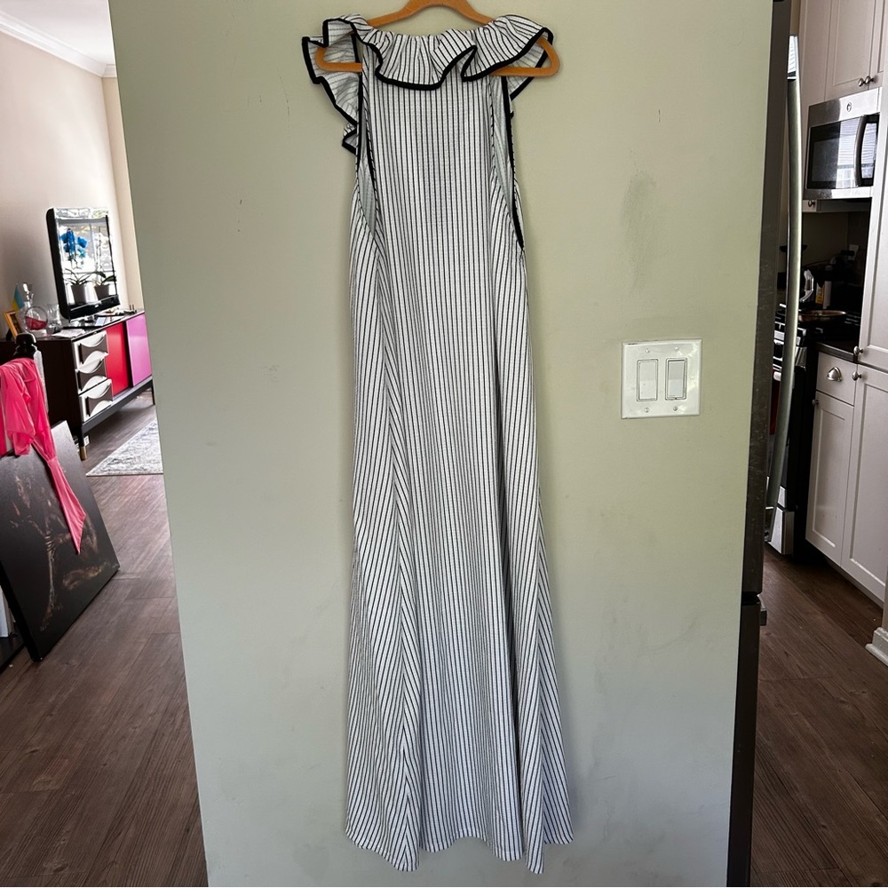 ZARA black & white striped sleeveless dress. Size Large. - Picture 7 of 12